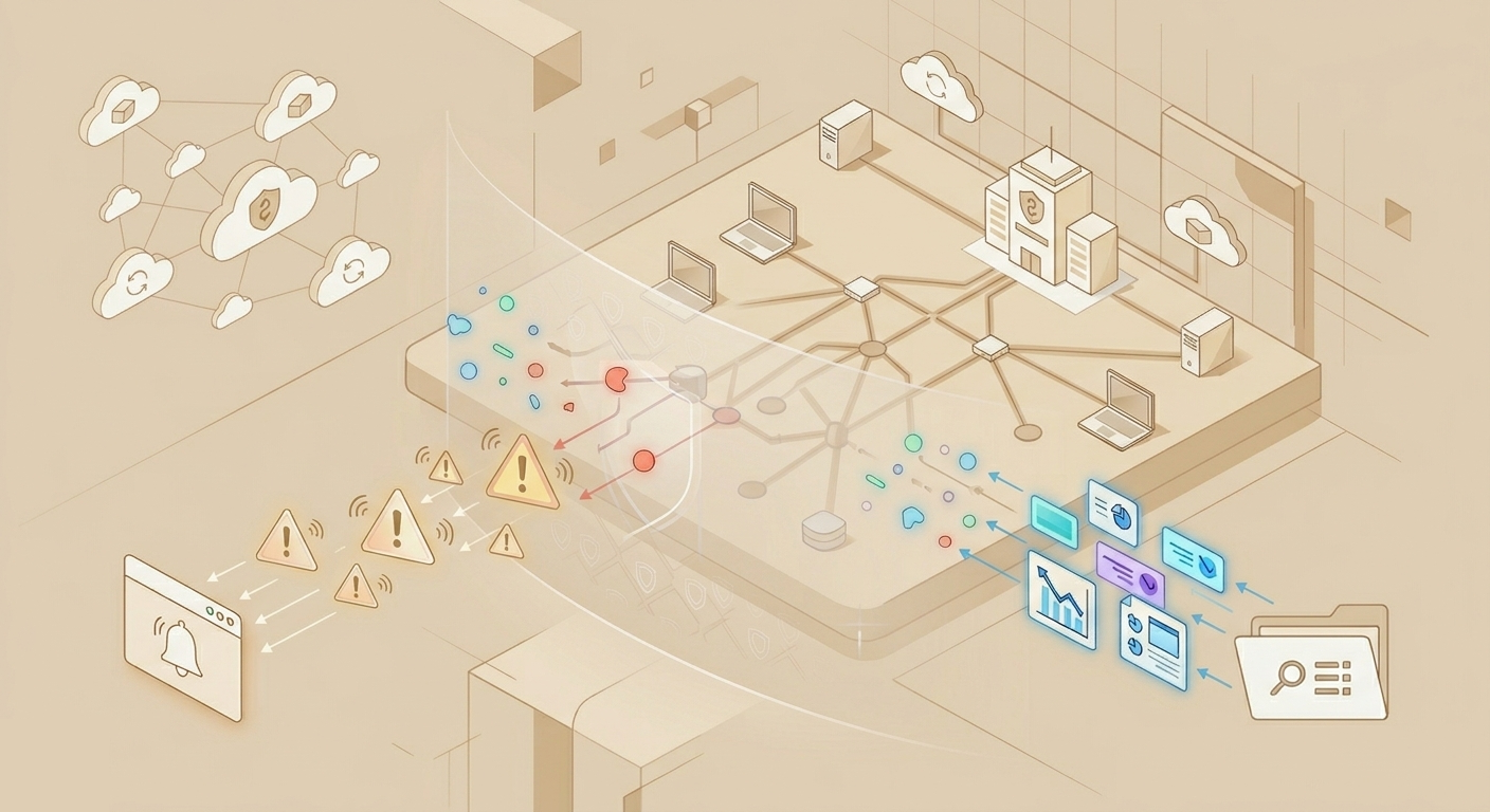 Abstract representation of secured infrastructure